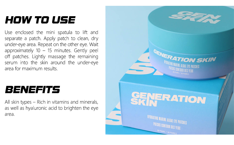 Generation Skin Hydrating Marine Eye Patches
